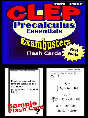 cover image of CLEP Precalculus Test&#8212;CLEP Math Flashcards&#8212;CLEP Prep Exam Workbook